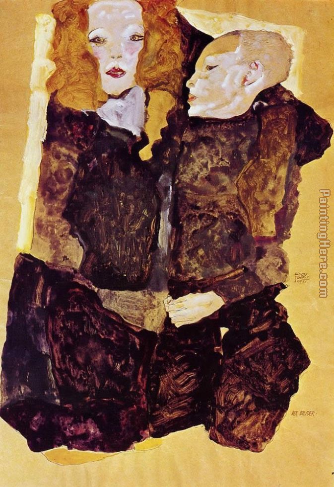 The Brother painting - Egon Schiele The Brother art painting